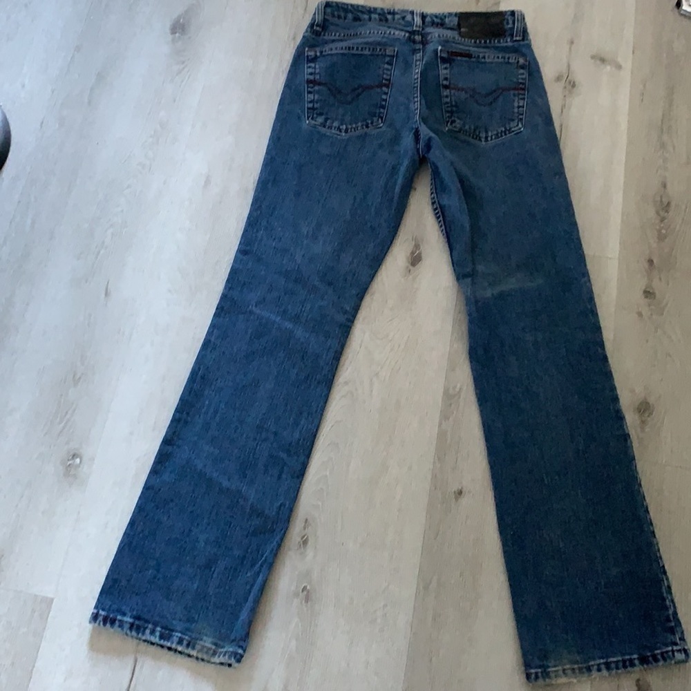 HD Harley Davidson Algodon High Waist Bootcut Jeans Women's size 4 bikers work - Picture 13 of 14